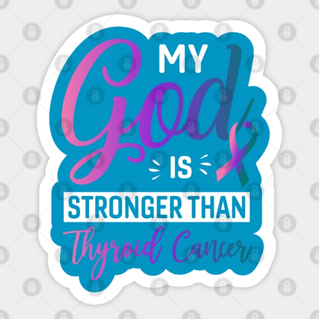 Thyroid Cancer Survivor Sticker by Kingdom Arts and Designs